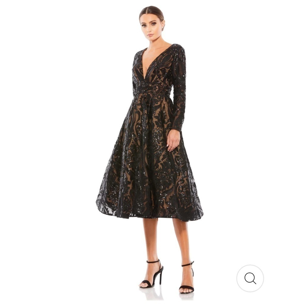 Mac Duggal SEQUIN EMBELLISHED A-LINE COCKTAIL DRESS size 6 New $598 sold out